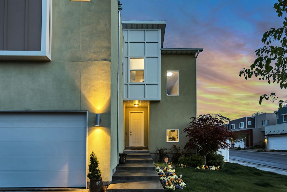 Real photograph of a contemporary townhouse