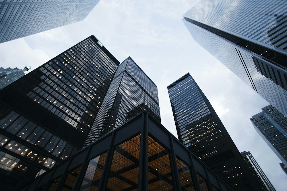 Real photograph of a modern office building