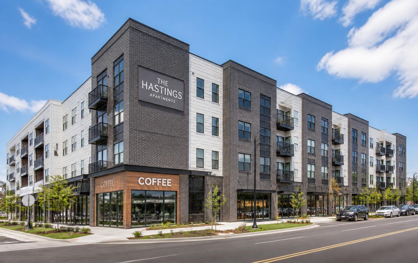 Modern American multifamily and mixed-use commercial property